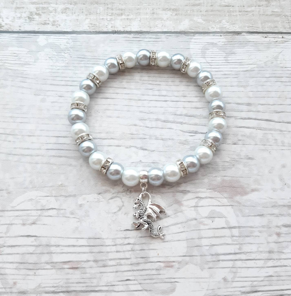 Dragon bracelet, mythical animal jewellery, beaded bracelet, viking jewellery, gifts for her, Boho present