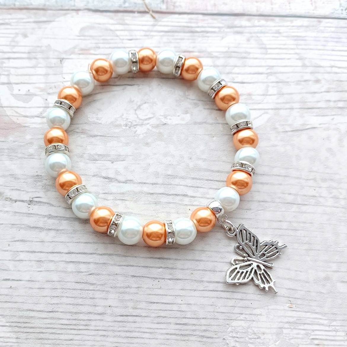 Butterfly bracelet, insect jewellery, nature lover, cute gifts for girls, bug present, small animal jewellery