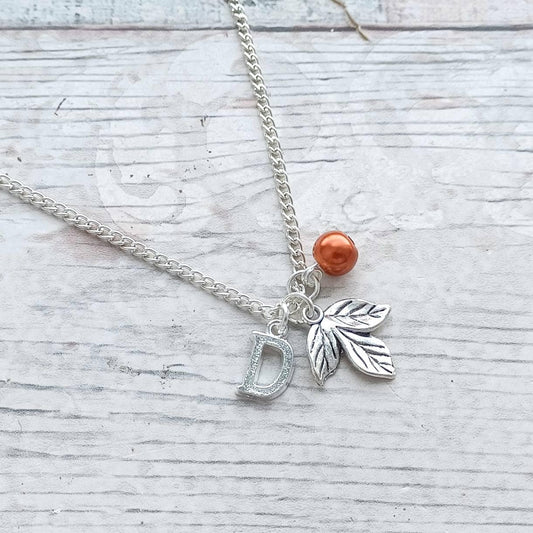 Leaf necklace, fall jewelry, autumn accessory, leaves necklace, nature lover jewellery, plant necklace, personalised gift