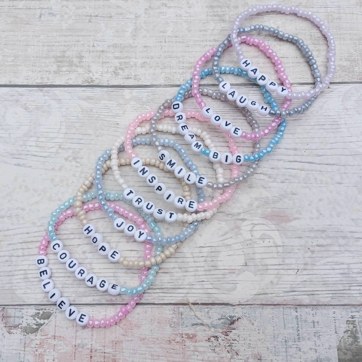 Inspirational quote bracelet, inspirational word jewellery, inspiration gift, personalised present, stocking filler, gifts for girls