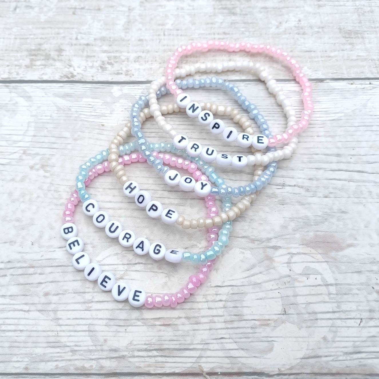 Inspirational quote bracelet, inspirational word jewellery, inspiration gift, personalised present, stocking filler, gifts for girls