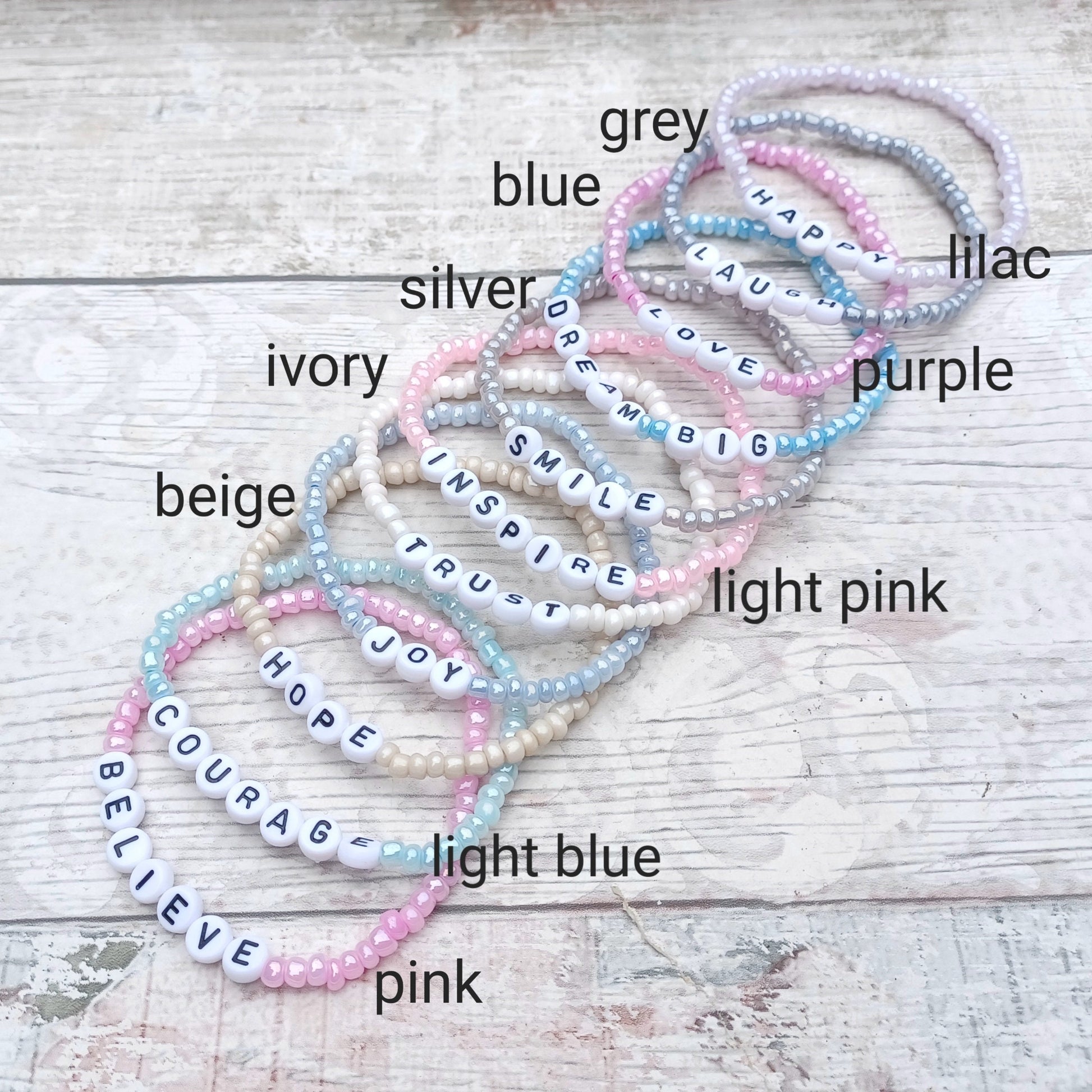 Inspirational quote bracelet, inspirational word jewellery, inspiration gift, personalised present, stocking filler, gifts for girls