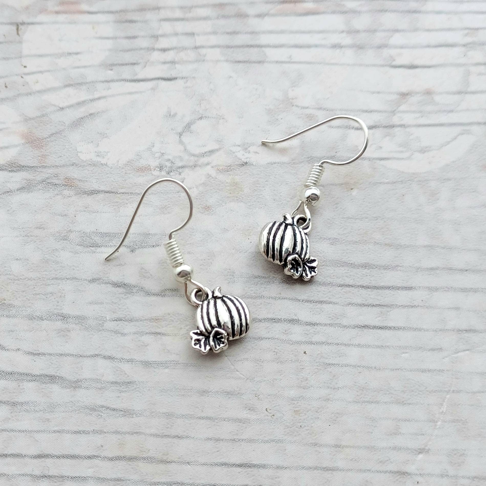 Pumpkin earrings, autumn jewellery, fall jewelry, halloween jewellery, cute quirky gift