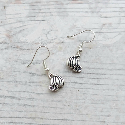 Pumpkin earrings, autumn jewellery, fall jewelry, halloween jewellery, cute quirky gift