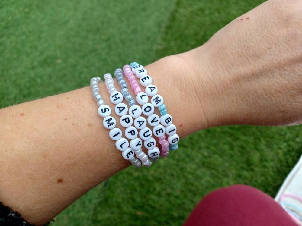 Inspirational quote bracelet, inspirational word jewellery, inspiration gift, personalised present, stocking filler, gifts for girls