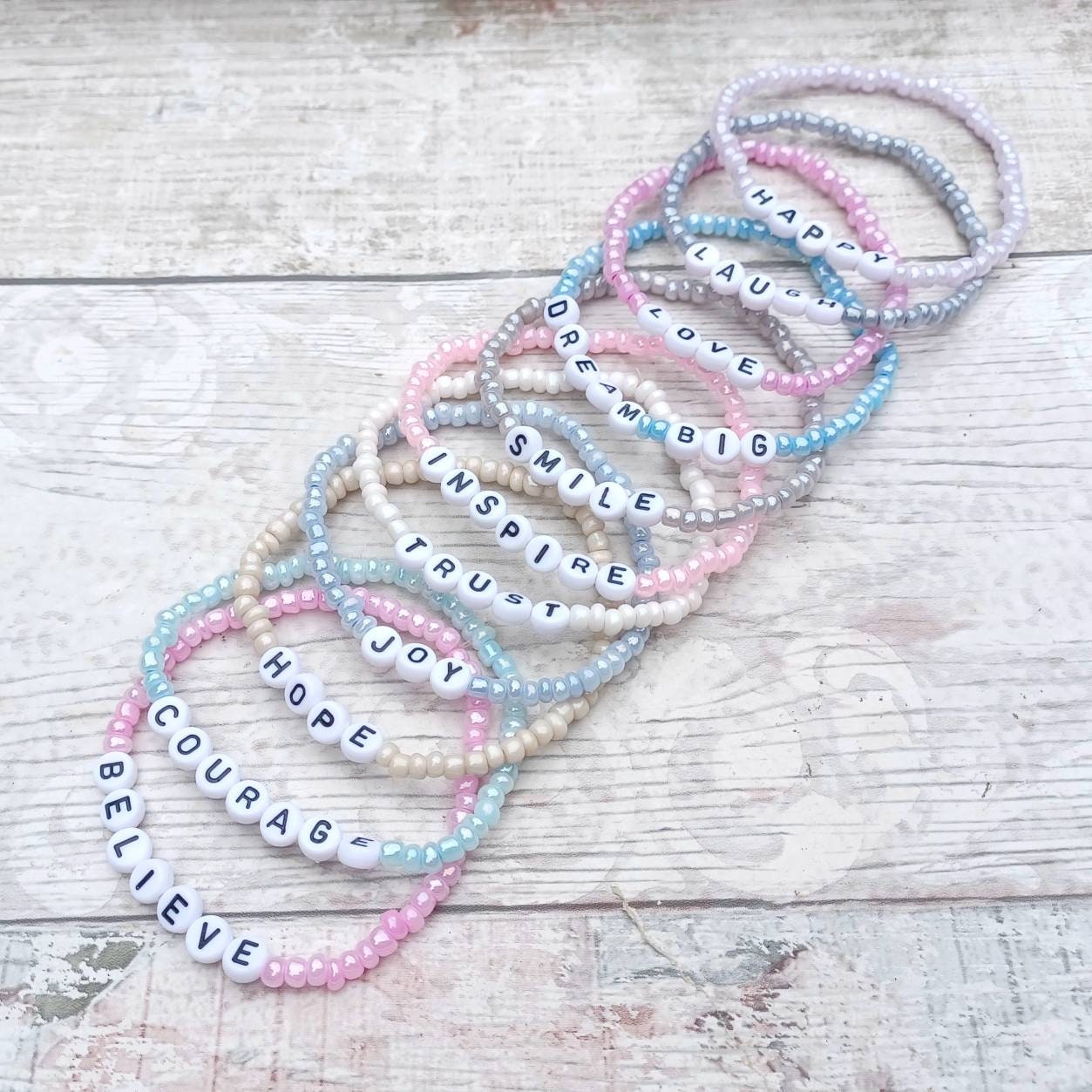Inspirational quote bracelet, inspirational word jewellery, inspiration gift, personalised present, stocking filler, gifts for girls