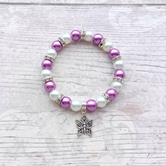 Butterfly bracelet, insect jewellery, nature lover, cute gifts for girls, bug present, small animal jewellery