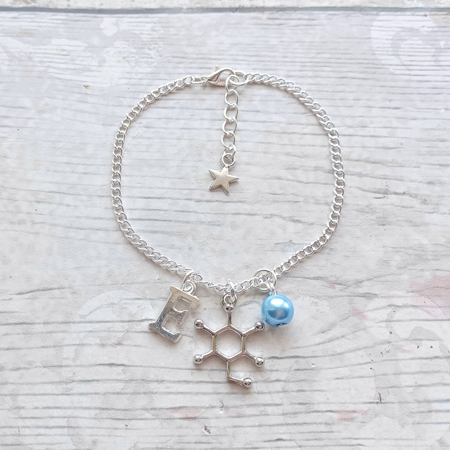 Glucose molecule bracelet, sugar bracelet, Type 1 diabetes awareness jewellery, science present, geeky gift for scientist, diaversary gift