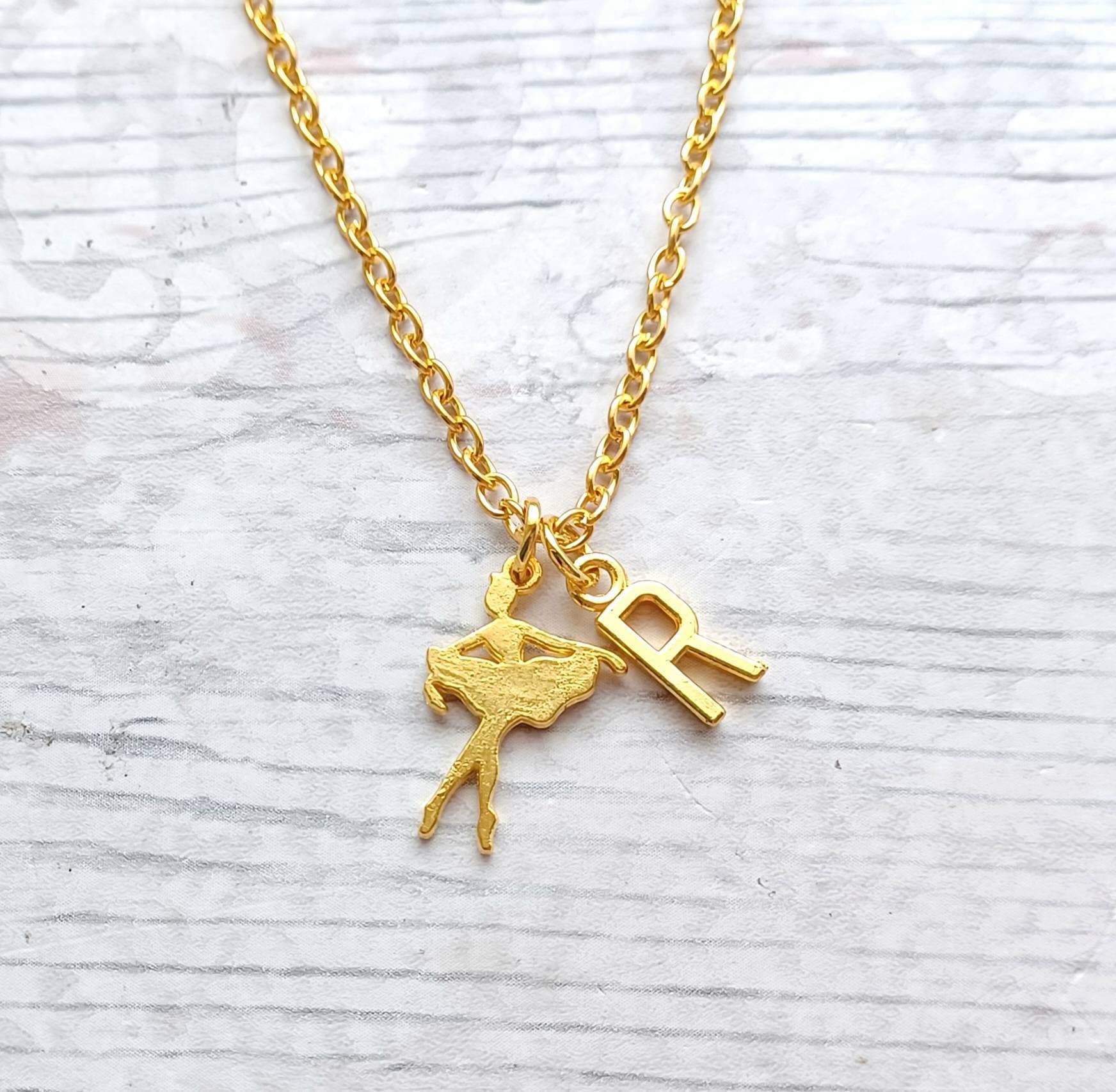 Ballerina necklace, ballet dancer jewelry, dance lover, personalised necklace, dance recital jewellery, gifts for girls, dancing present