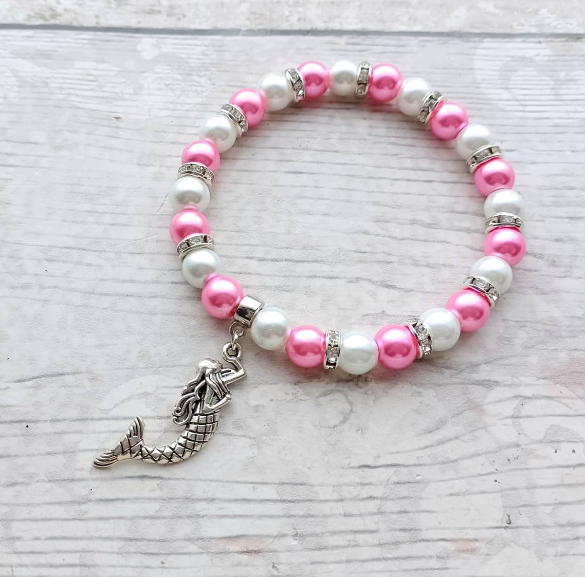 Mermaid bracelet, nautical jewellery, under the sea present, ocean gift, beach bracelet, cute gifts for girls