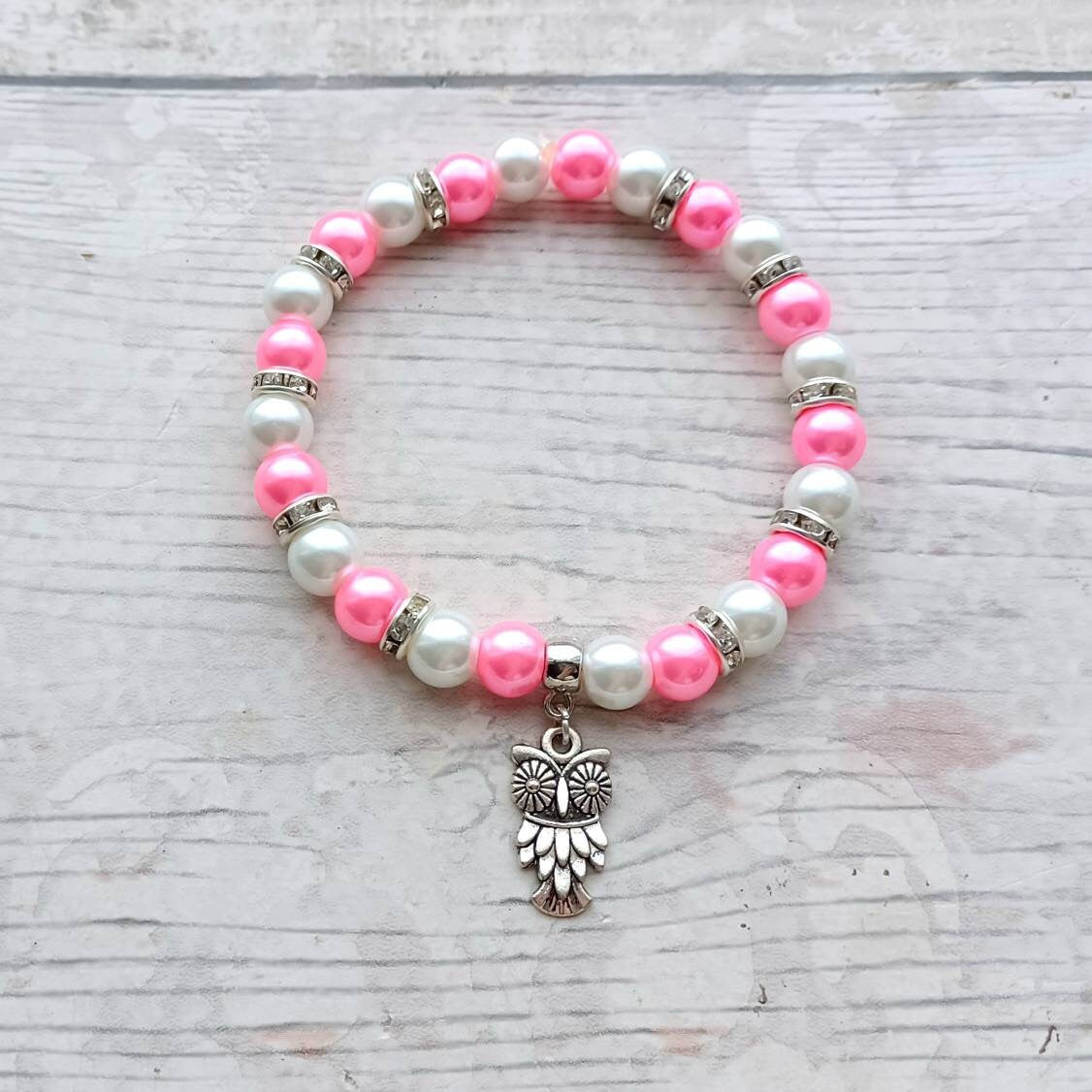 Owl bracelet, bird jewellery, nature lover present, woodland jewellery, Boho gift for her