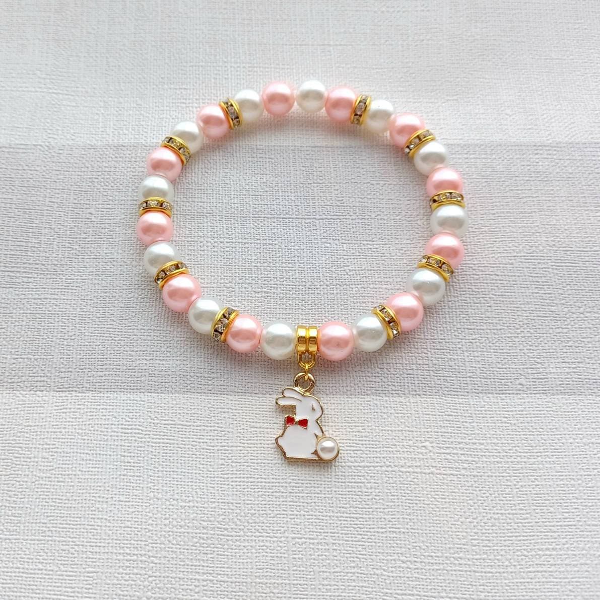 Rabbit bracelet, easter jewellery, bunny bracelet, easter bunny gift, animal lover present, gifts for girls