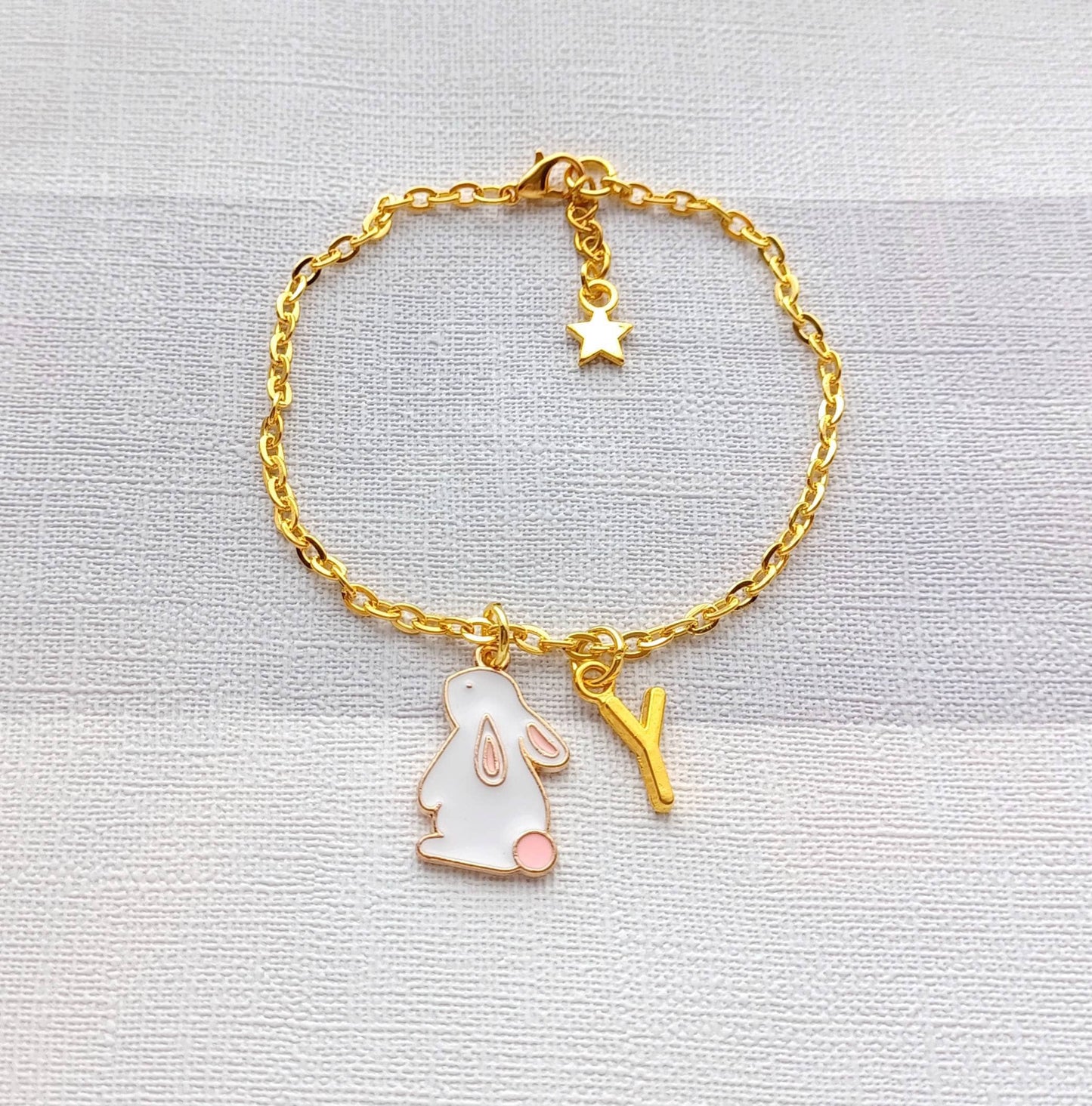 Rabbit bracelet, easter bunny jewellery, spring vibes