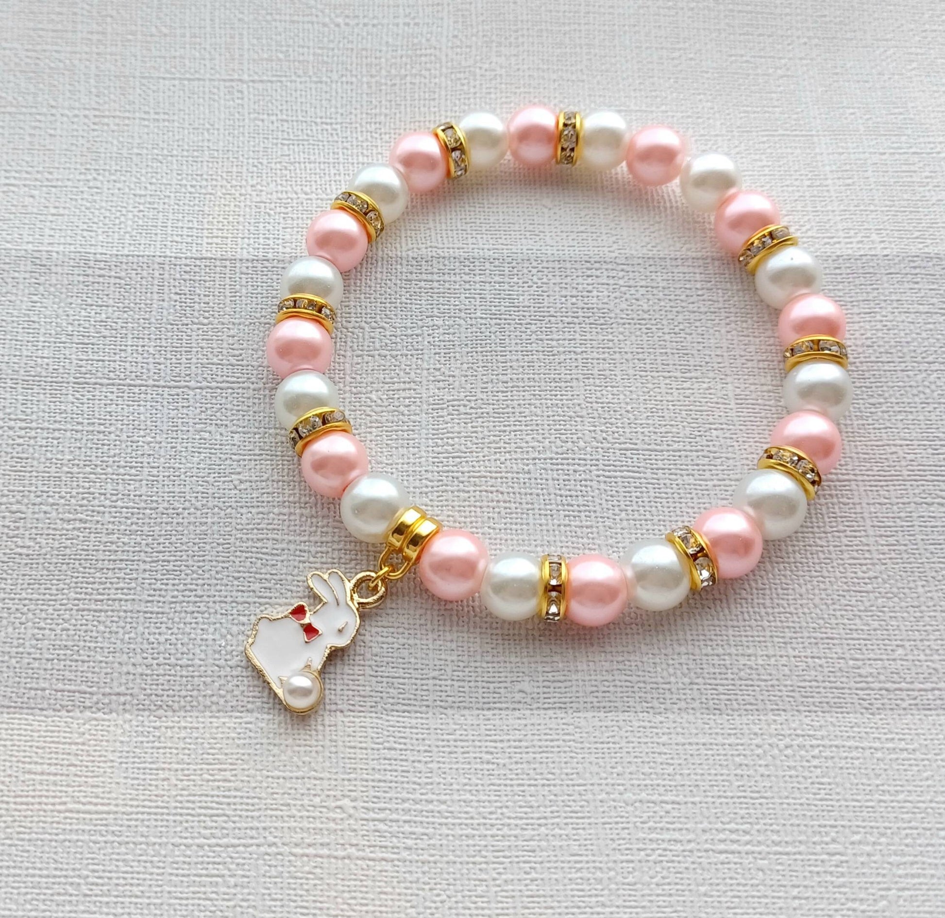 Rabbit bracelet, easter jewellery, bunny bracelet, easter bunny gift, animal lover present, gifts for girls