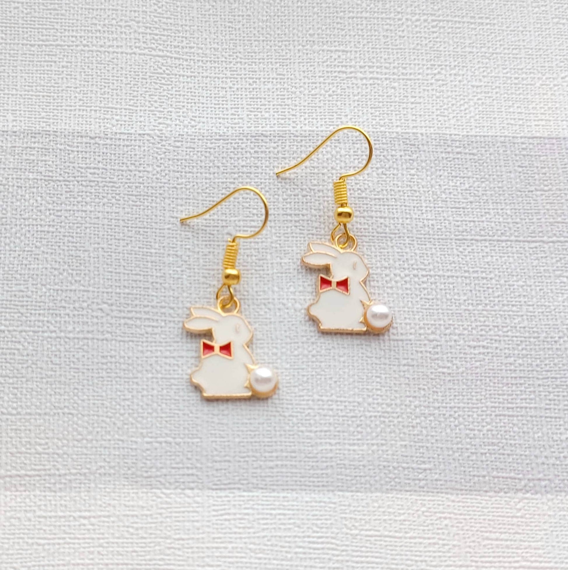 Rabbit earrings, bunny jewellery, easter jewelry, animal lover present, spring earrings, cute gift for girls, hare earrings