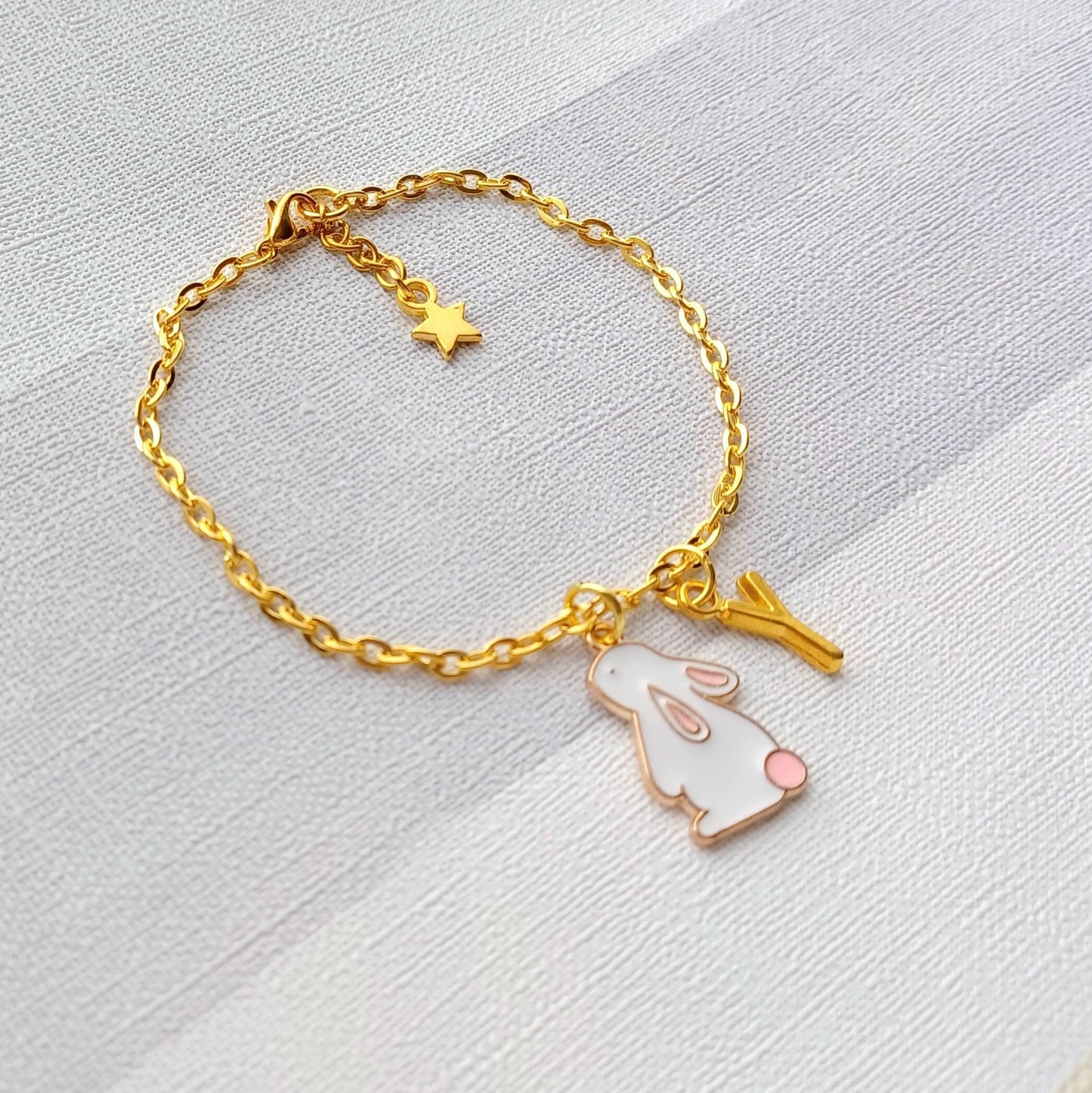 Rabbit bracelet, easter bunny jewellery, spring vibes