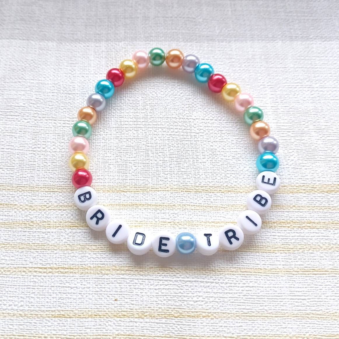 Team bride bracelet, bacherlorette bag filler, bride tribe favour, hen do jewellery, hen party jewelry, bride to be gift bags, hen night
