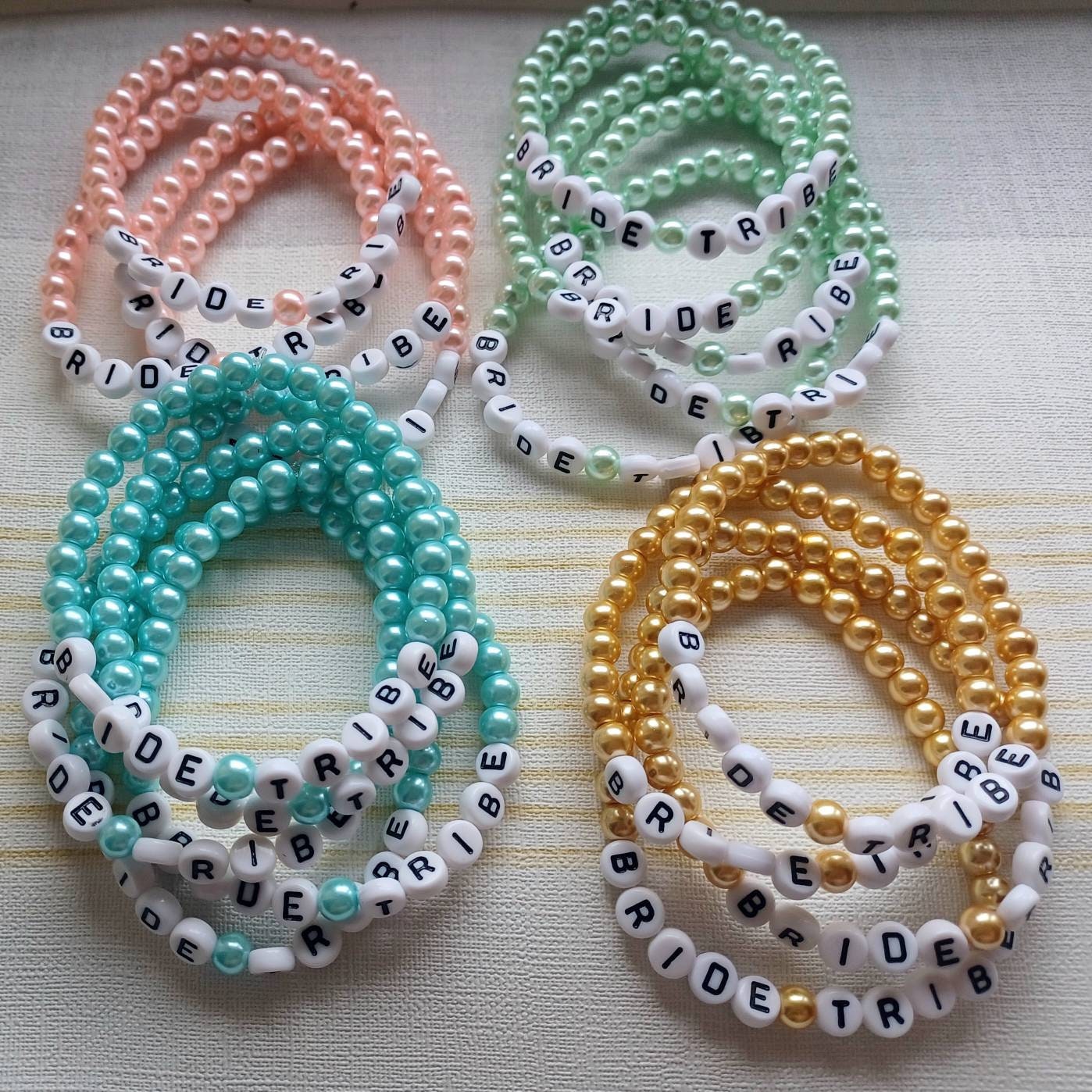 Team bride bracelet, bacherlorette bag filler, bride tribe favour, hen do jewellery, hen party jewelry, bride to be gift bags, hen night