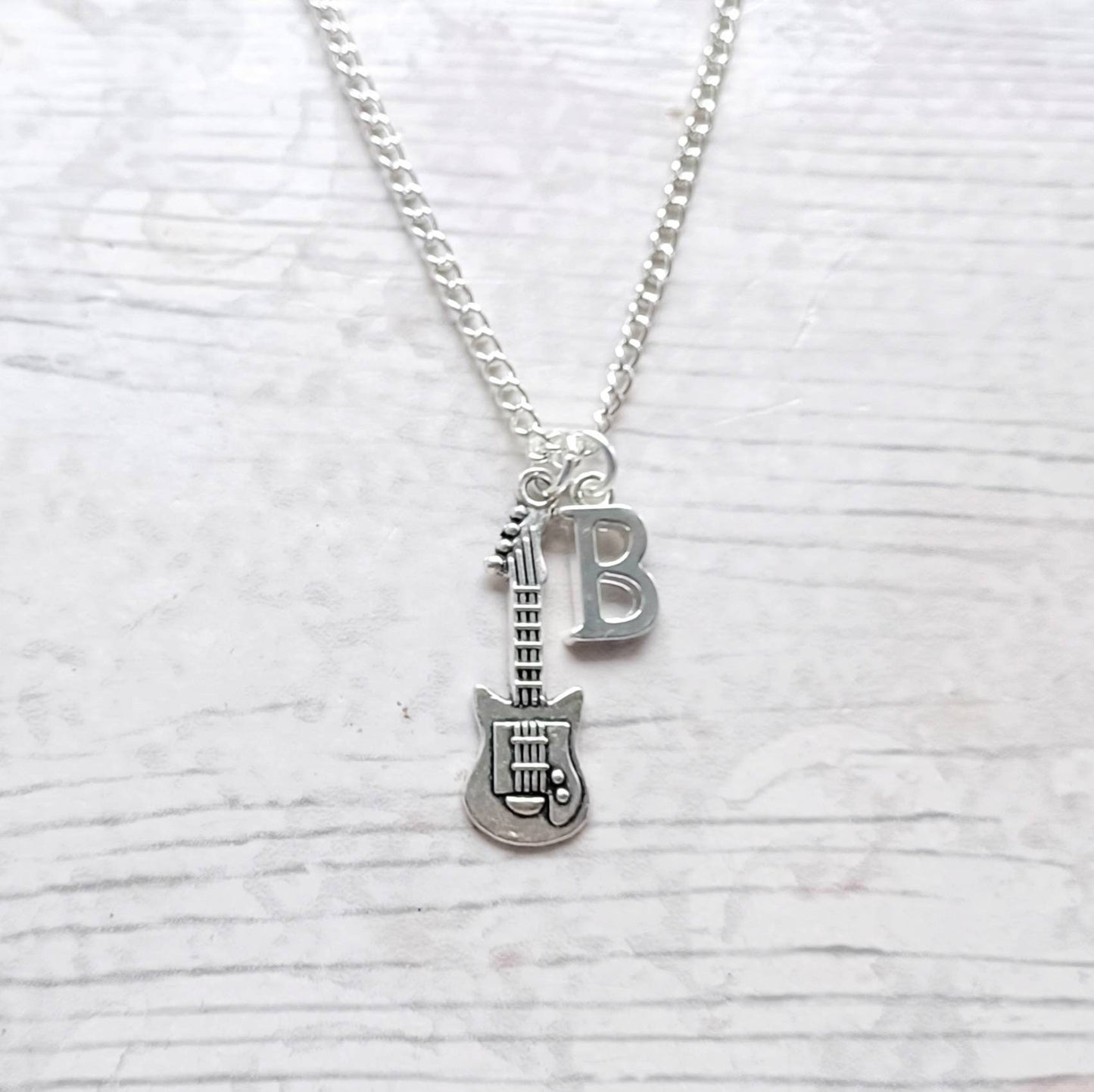 Guitar necklace, guitar jewellery, jewelry for a music teacher, rocker accessory, steampunk jewellery, musical instrument gift