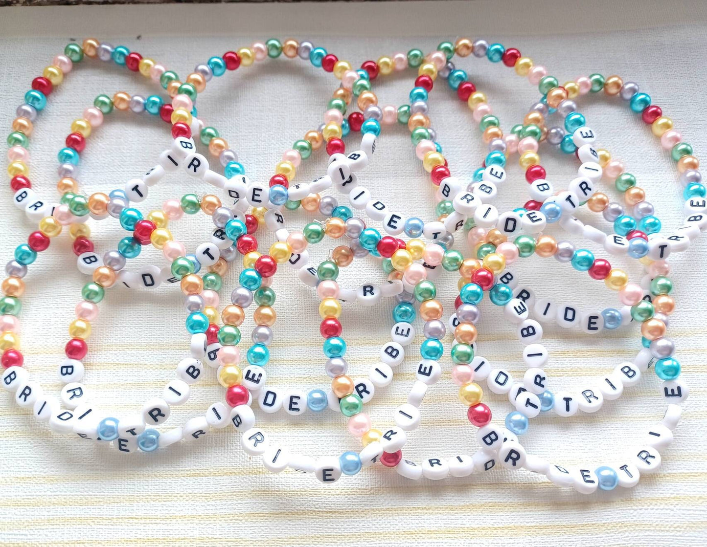 Bride tribe bracelet, bacherlorette bag filler, team bride favour, hen do jewellery, hen party jewelry, bride to be gift bags, hen night