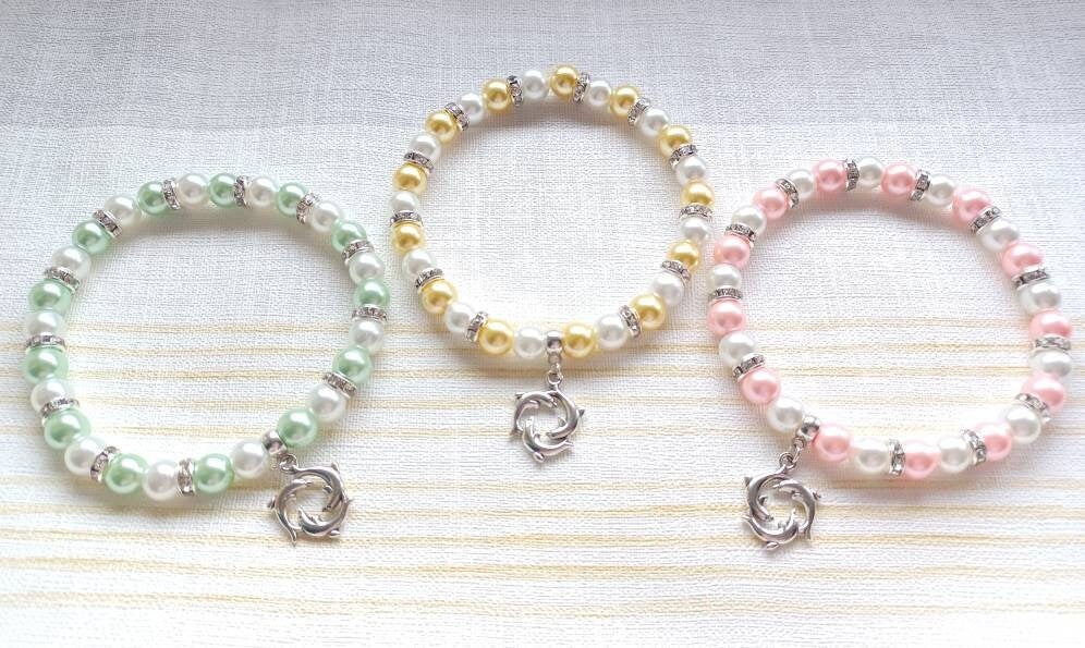 Dolphin bracelet, nautical jewellery, sea life gift, animal lover present, gifts for girls, ocean jewelry