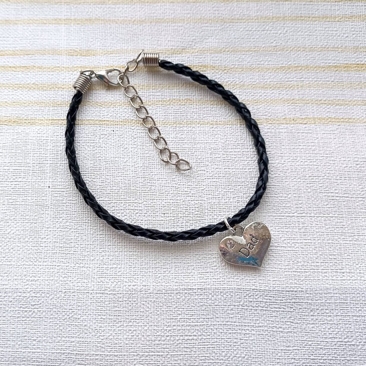 Dad bracelet, brother jewellery, gift for him, fathers day present, mens jewellery