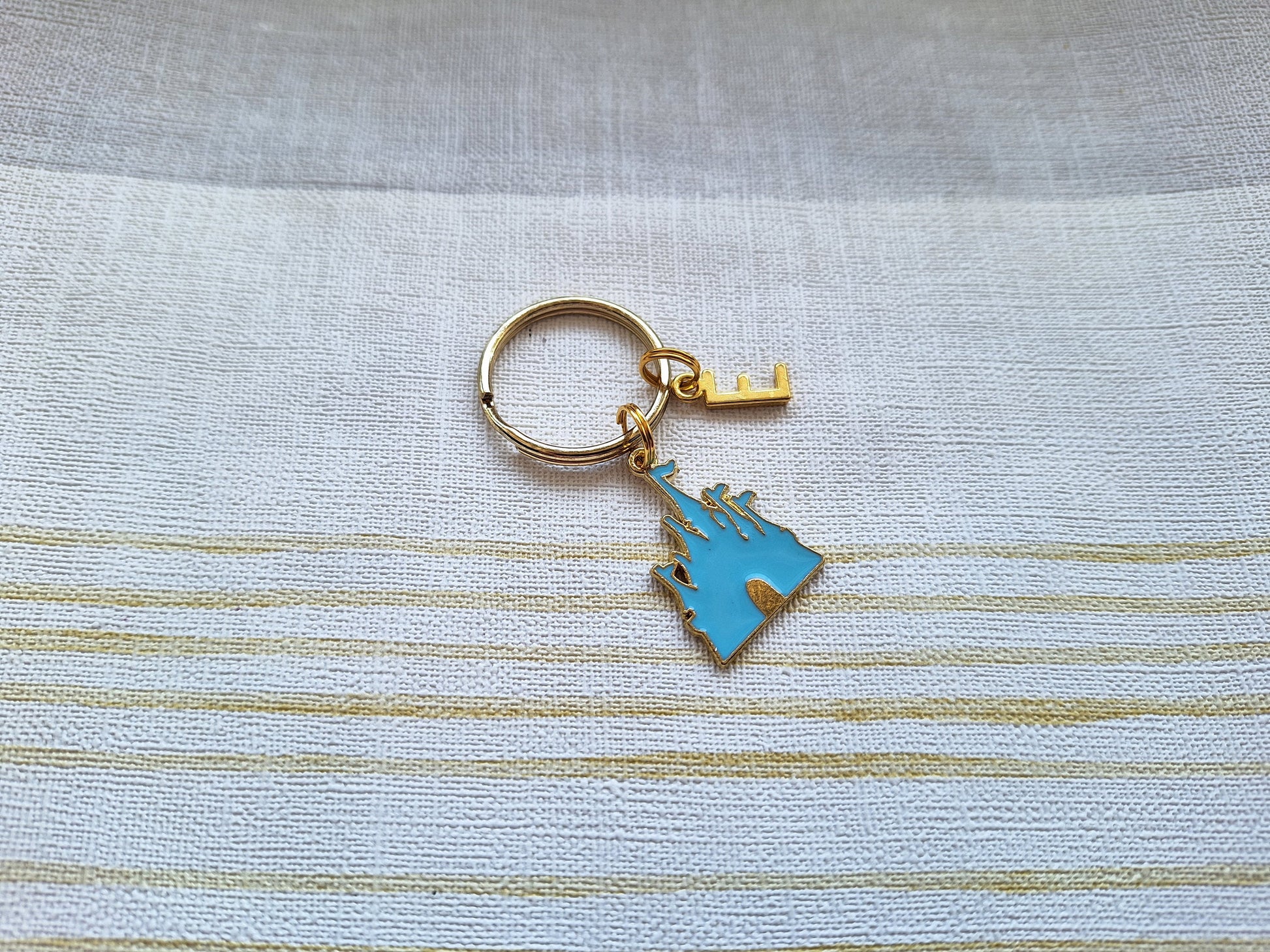 Castle keyring, dream house keychain, fairytale gift, gift for a princess, initial keyring