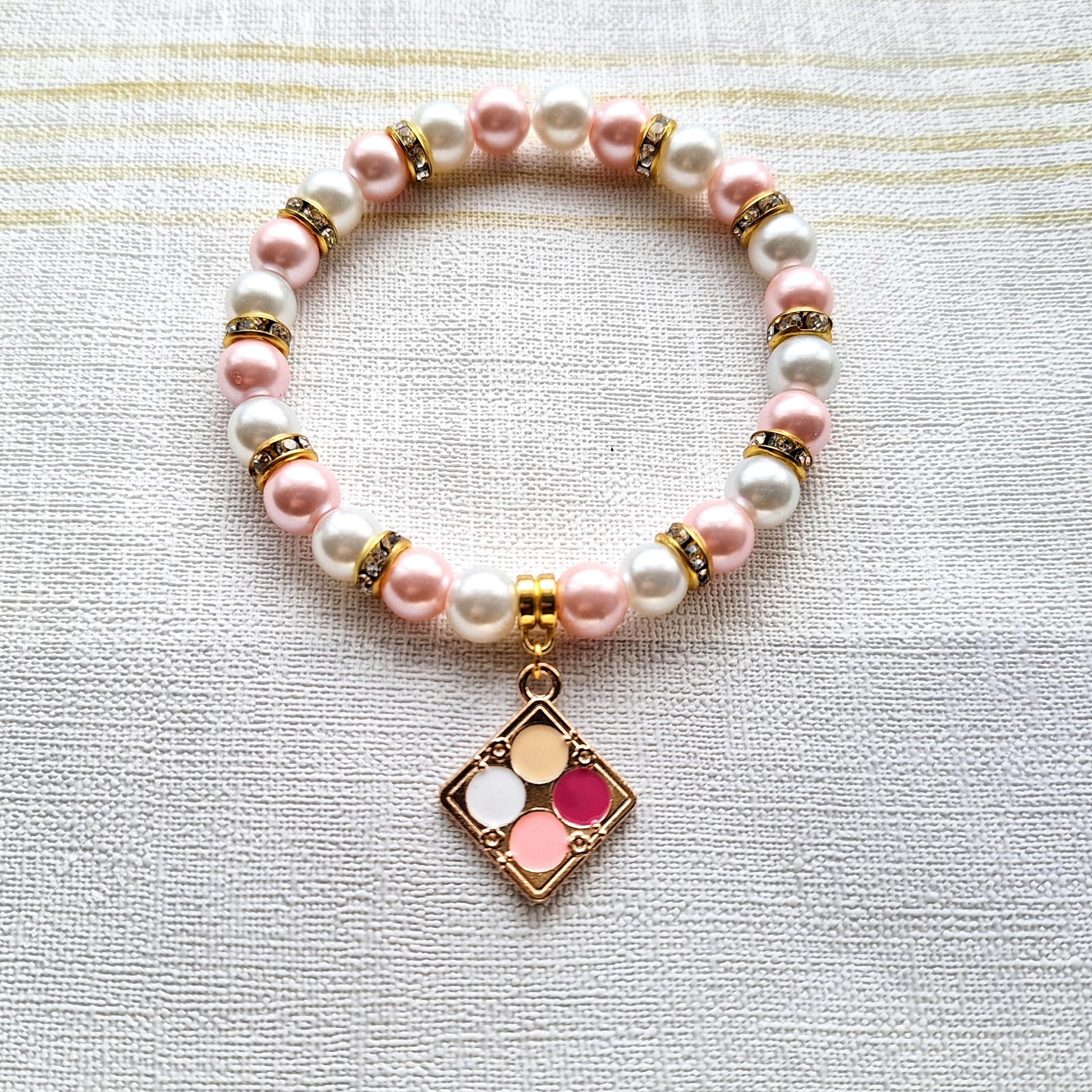 Eye shadow bracelet, make up jewellery, makeup artist gift, girly present, friendship jewellery