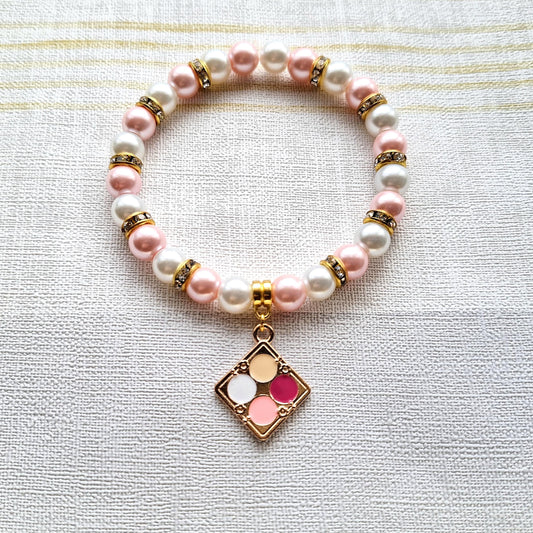 Eye shadow bracelet, make up jewellery, makeup artist gift, girly present, friendship jewellery
