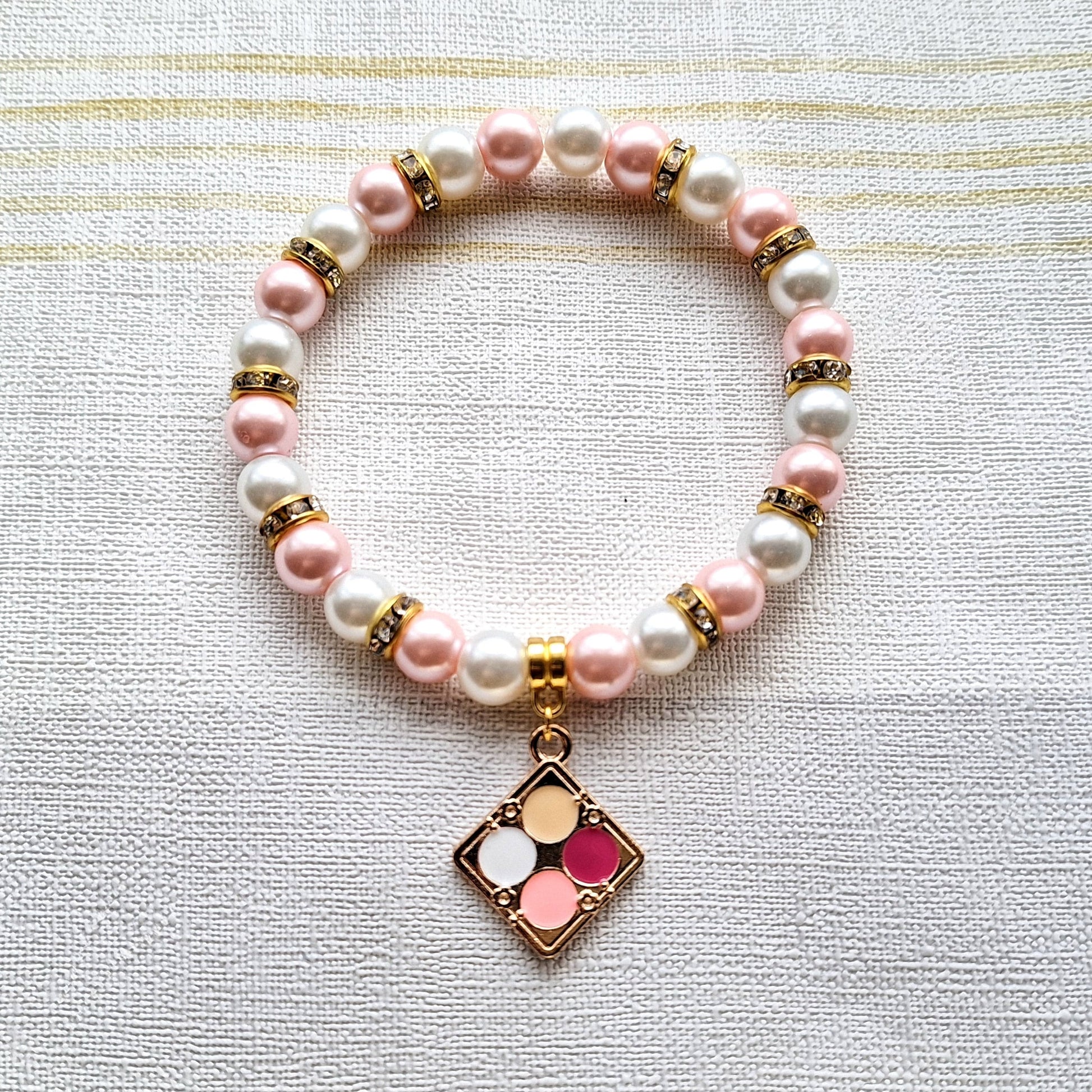 Eye shadow bracelet, make up jewellery, makeup artist gift, girly present, friendship jewellery