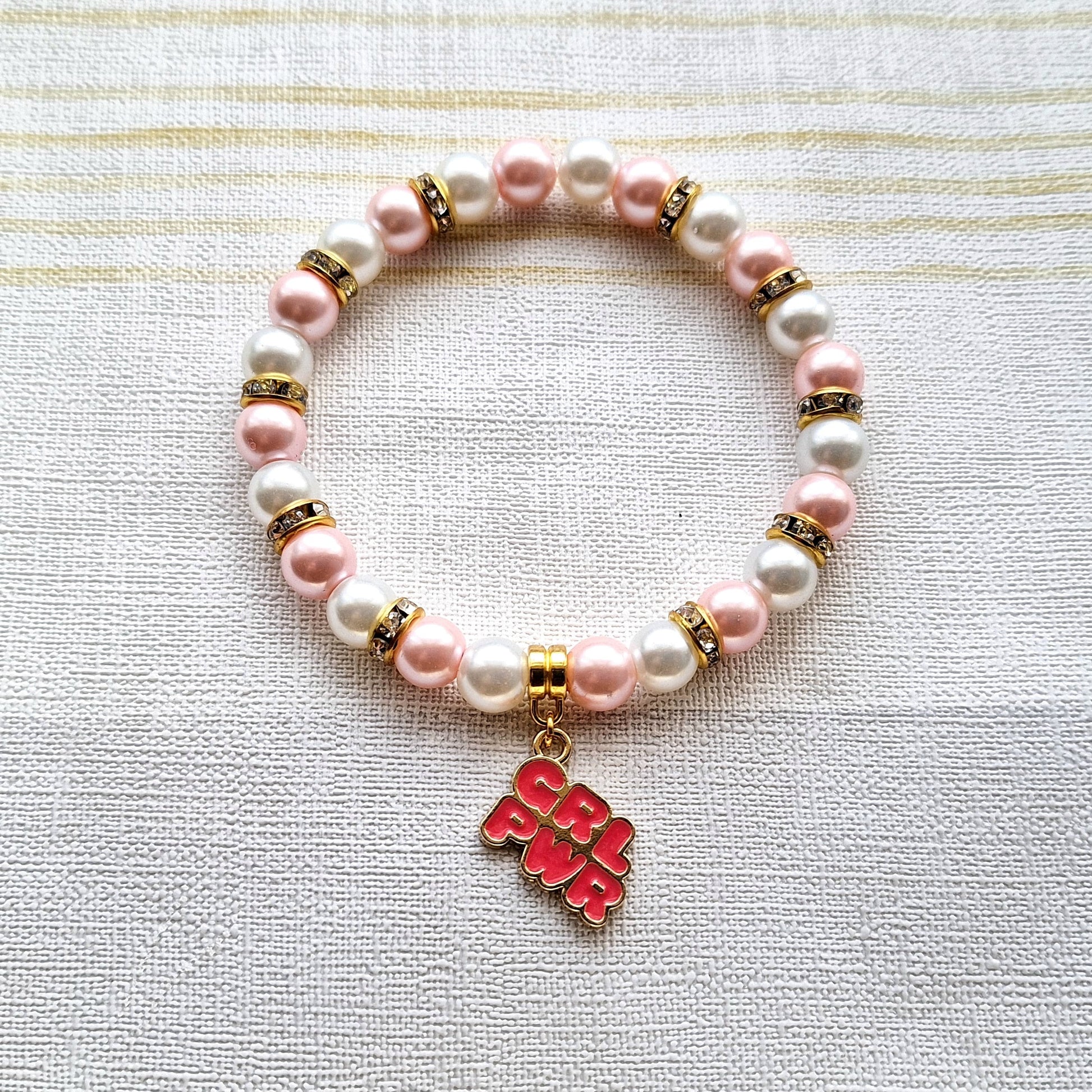 Grl pwr bracelet, girl power jewellery, girls rule gift, friendship present, feminist jewelry, birthday gift for her