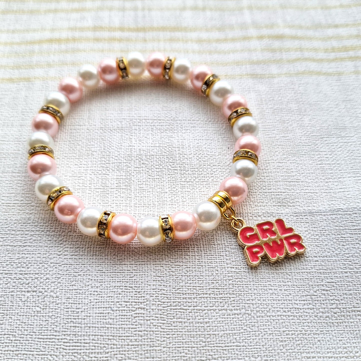 Grl pwr bracelet, girl power jewellery, girls rule gift, friendship present, feminist jewelry, birthday gift for her