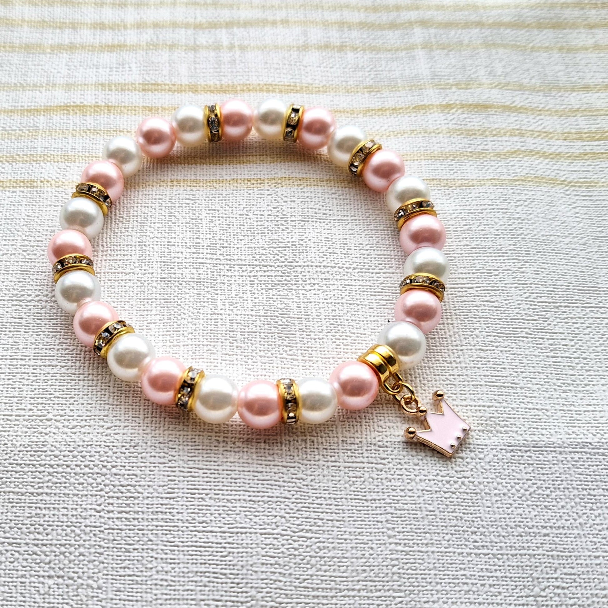 Crown bracelet, princess tiara jewellery, my queen gift, cute present for daughter, fairytale bracelet