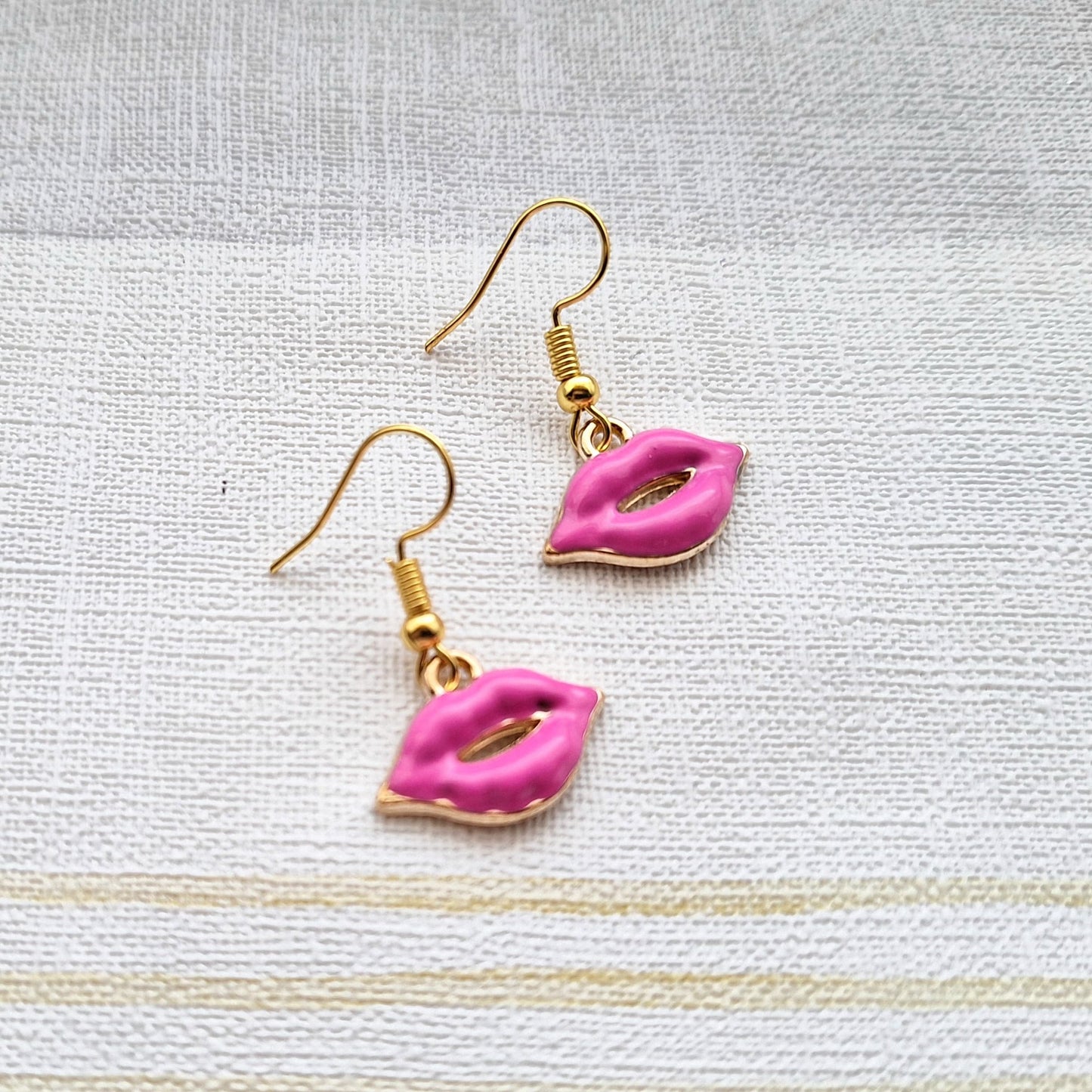 Lips earrings, kiss earrings, valentines day gift, quirky present, halloween jewellery