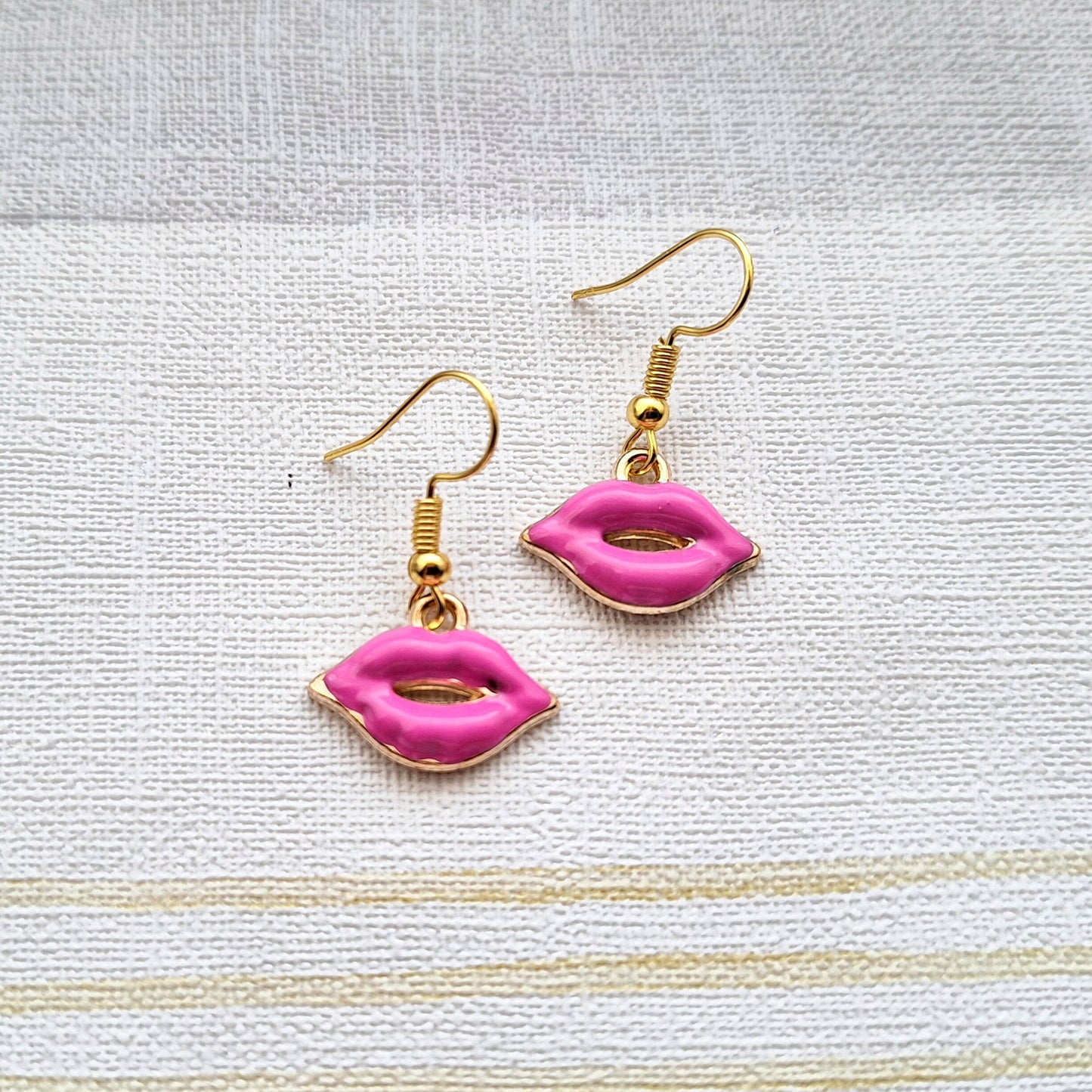 Lips earrings, kiss earrings, valentines day gift, quirky present, halloween jewellery