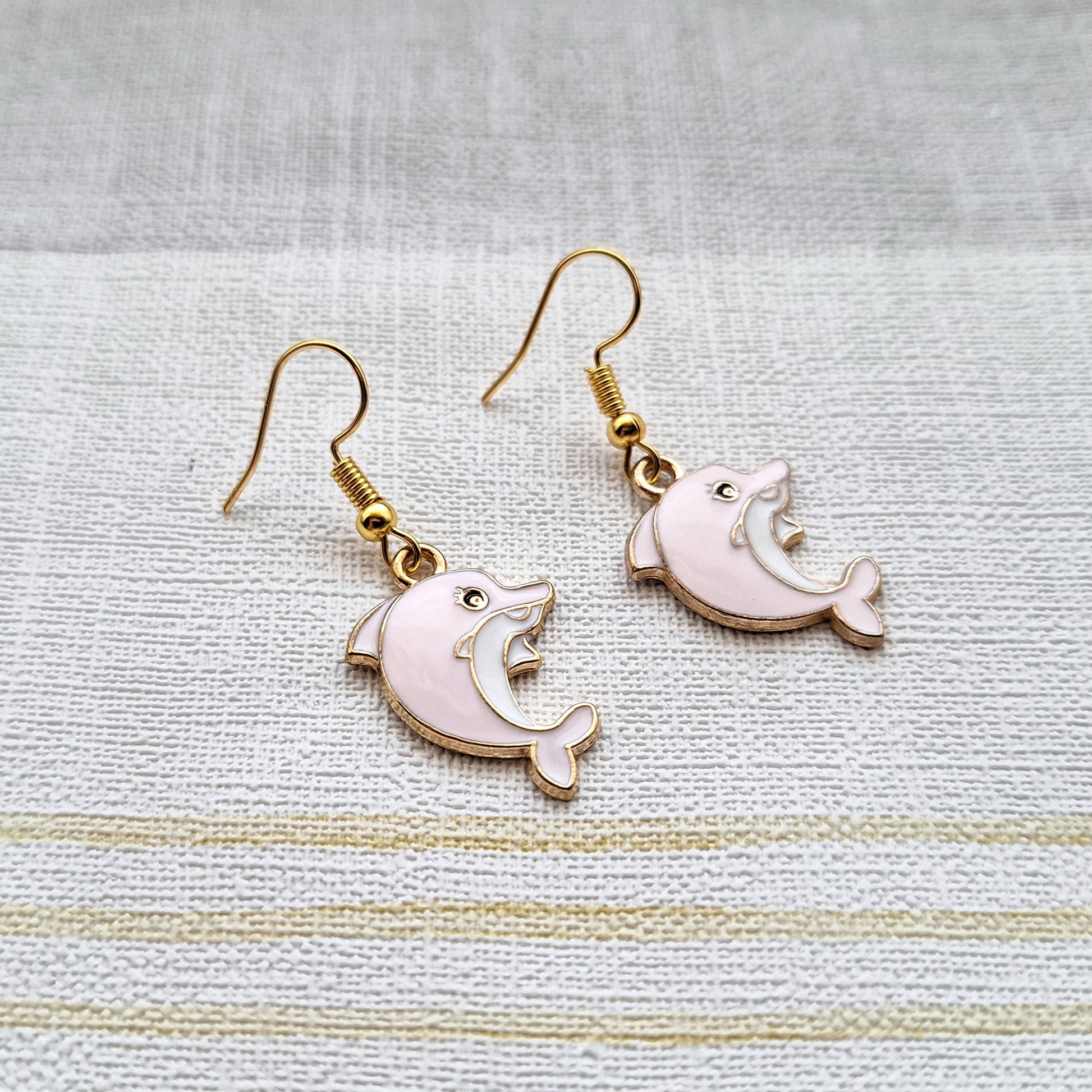 Dolphin earrings, nautical jewellery, sea animal lover, sealife gift, birthday gifts for her