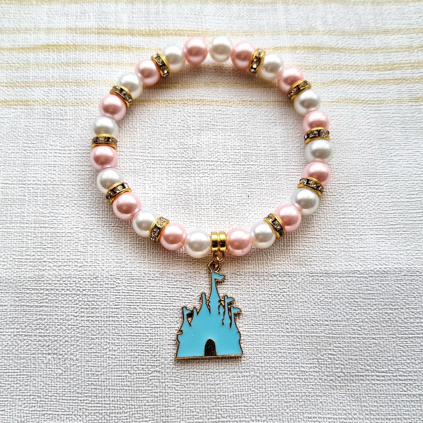 Castle bracelet, my dream house jewellery, new home gift, magical fairytale present, princess jewelry