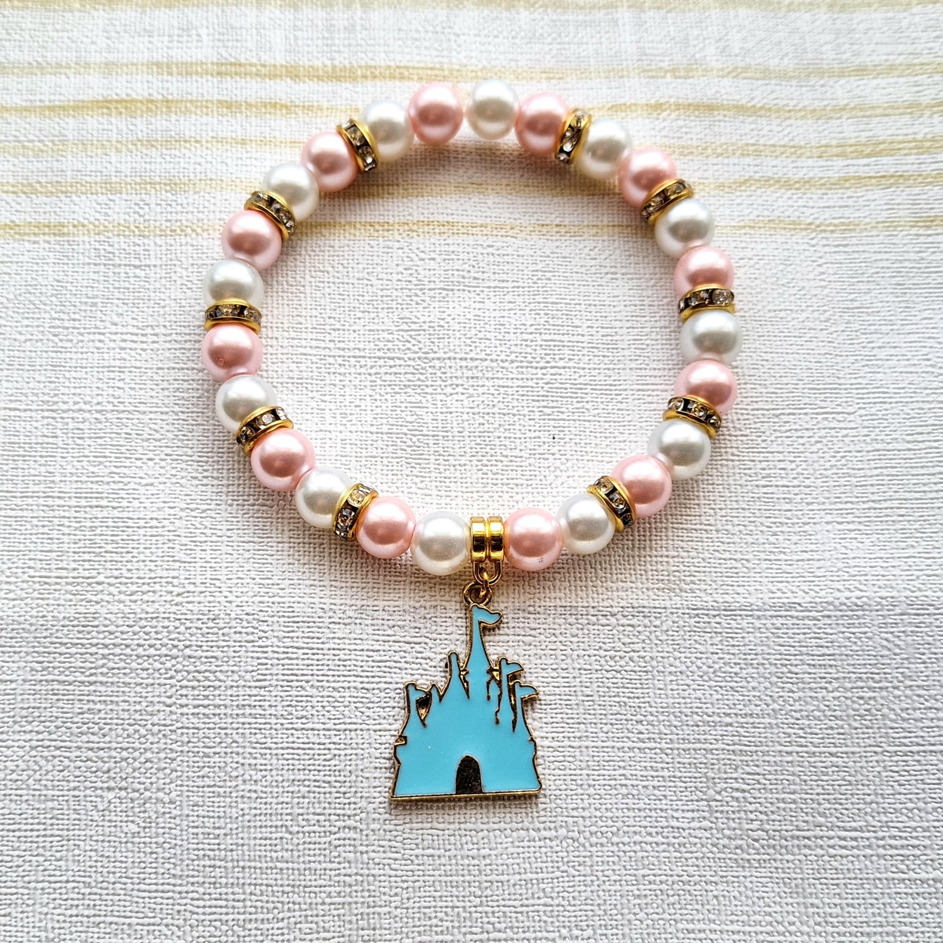 Castle bracelet, my dream house jewellery, new home gift, magical fairytale present, princess jewelry