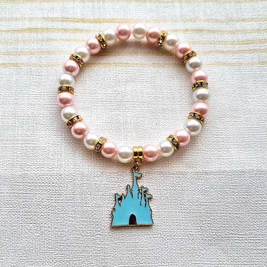 Castle bracelet, my dream house jewellery, new home gift, magical fairytale present, princess jewelry