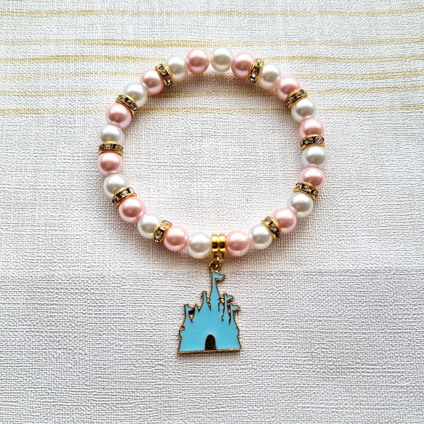 Castle bracelet, my dream house jewellery, new home gift, magical fairytale present, princess jewelry