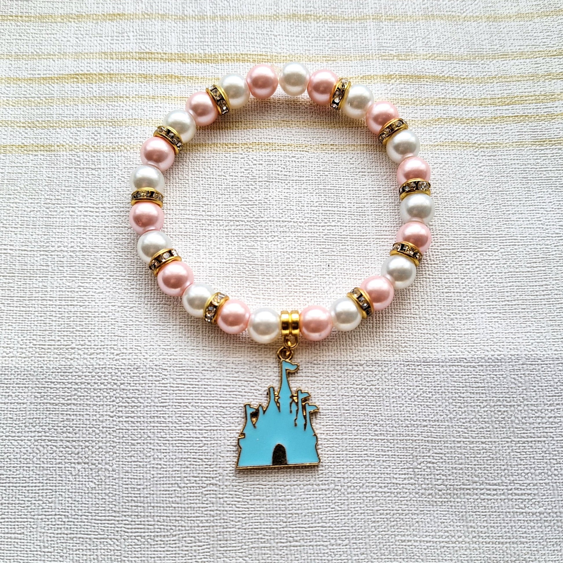 Castle bracelet, my dream house jewellery, new home gift, magical fairytale present, princess jewelry