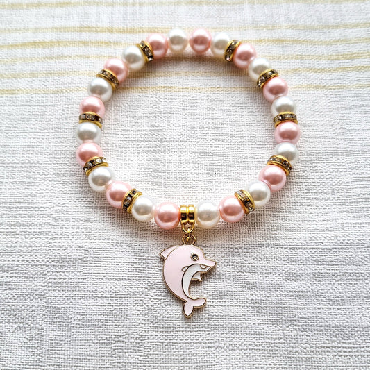 Dolphin bracelet, sea creature jewellery, nautical gift, animal lover, sealife present for her, girly gift for friend