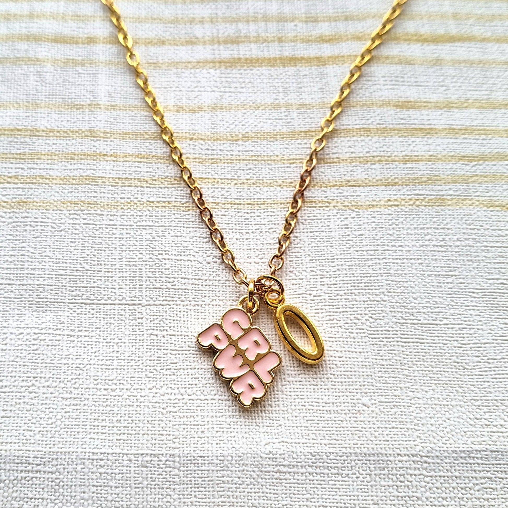 Grl pwr necklace, girl power jewellery, personalised necklace, girls rule gift, friendship present, feminist jewelry, birthday gift for her