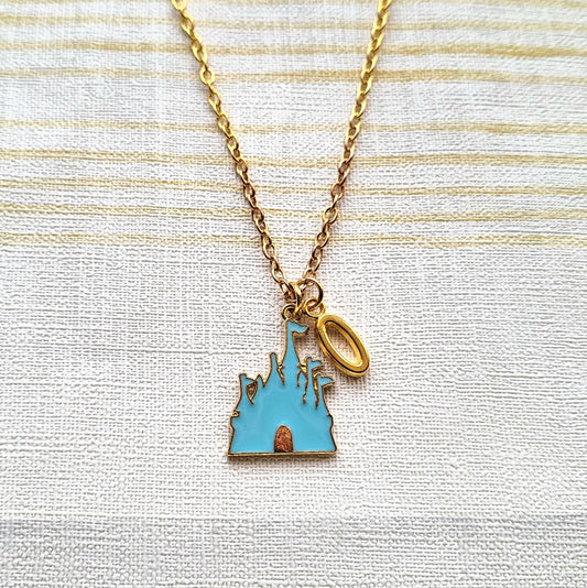 Castle necklace, my dream house jewellery, new home gift, magical fairytale house, princess jewelry