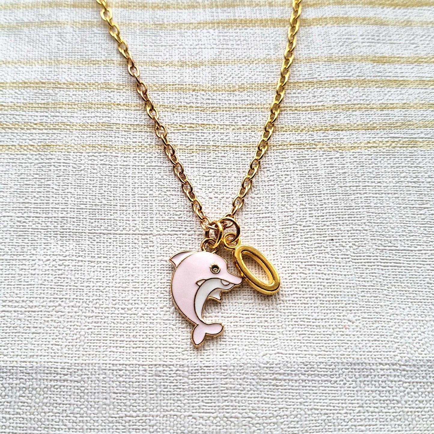 Dolphin necklace, nautical necklace, animal lover, sealife Christmas present, ocean jewelry