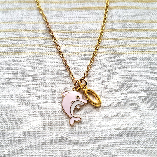 Dolphin necklace, nautical necklace, animal lover, sealife Christmas present, ocean jewelry