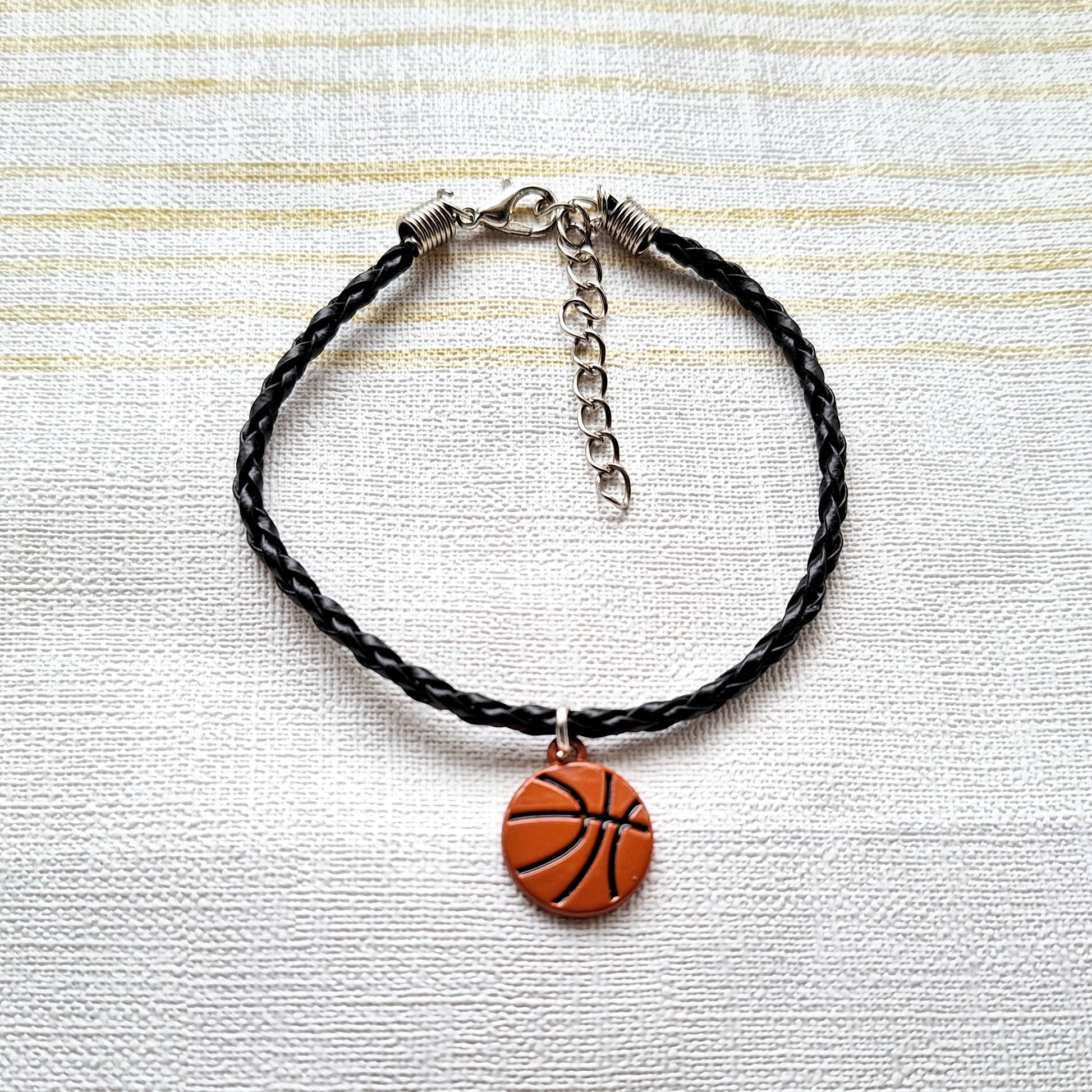 Basketball bracelet, basket ball gift jewellery, fathers day present, gifts for teenager, graduation present, sports competition jewellery