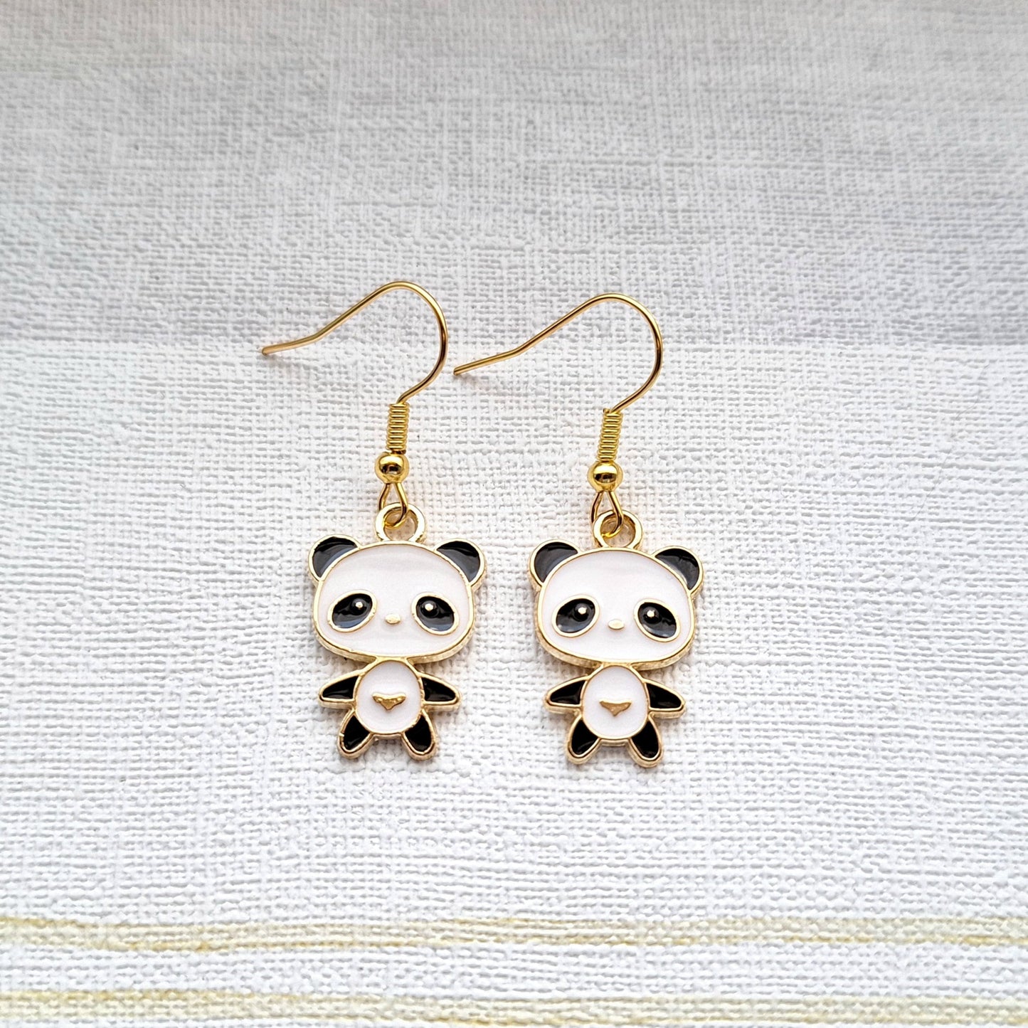 Panda earrings, animal lover, zoo keeper gift,