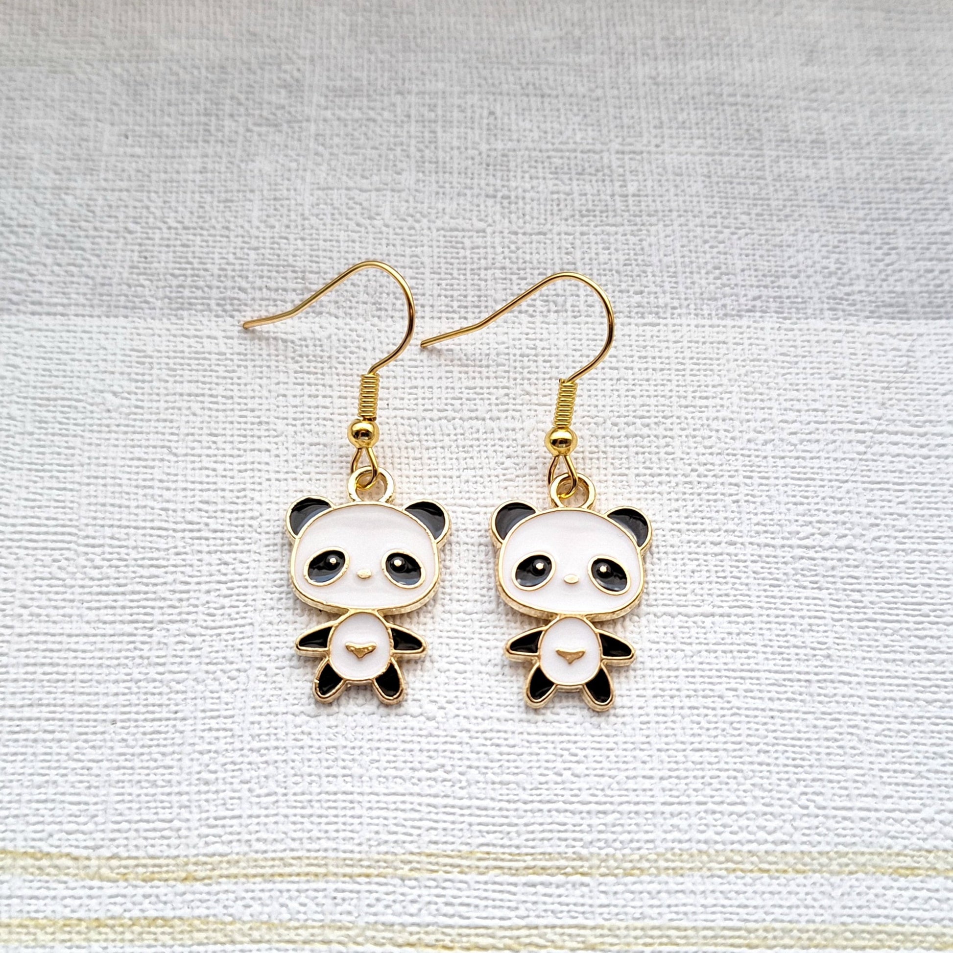 Panda earrings, animal lover, zoo keeper gift,