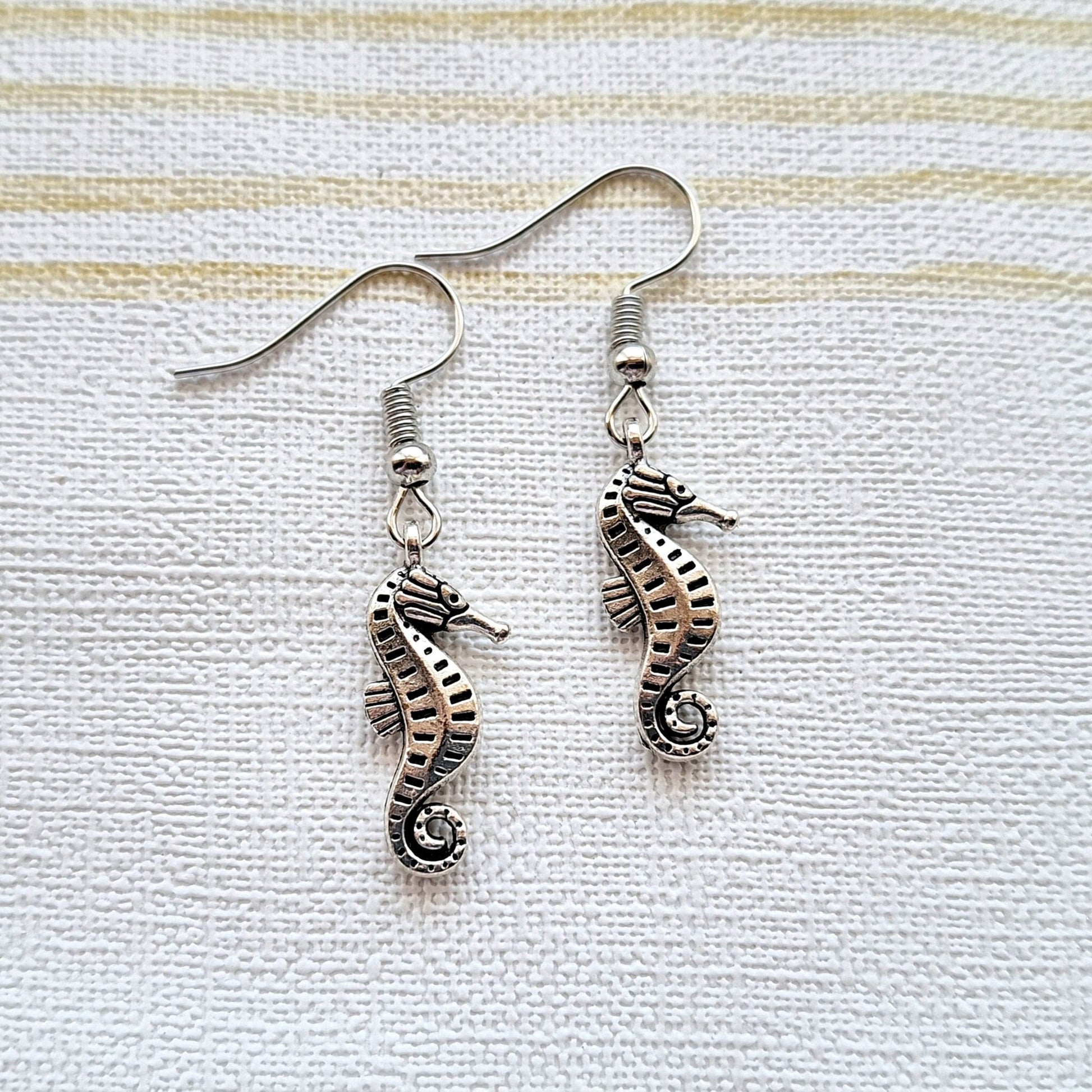 Seahorse earrings, nautical jewellery, sea animal lover, sealife gift for girls, summer jewelry